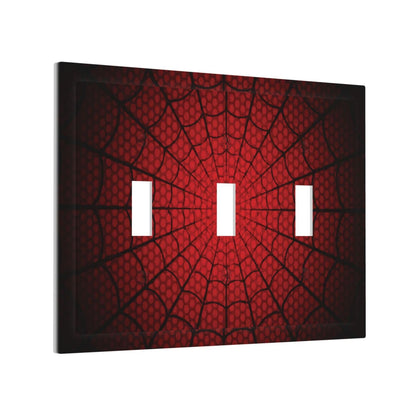 Nadoabtm Decorative Light Switch Cover Plate Spider Web 3 Gang Wall Plate Triple Toggle Switch Plate Covers Electrical Outlet Cover for Nursery Kids room Decor