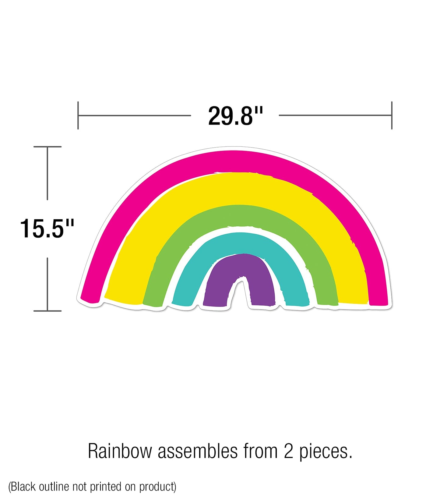 Carson Dellosa Kind Vibes 75 pc Bundle Motivational Bulletin Board Set, Poster, Rainbow, and Heart Cutouts with Positive Affirmations, Classroom Decor