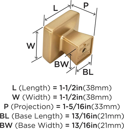 Amerock | Cabinet Knob | Champagne Bronze | 1-1/2 inch (38 mm) Length | Blackrock | 1 Pack | Drawer Knob | Cabinet Hardware