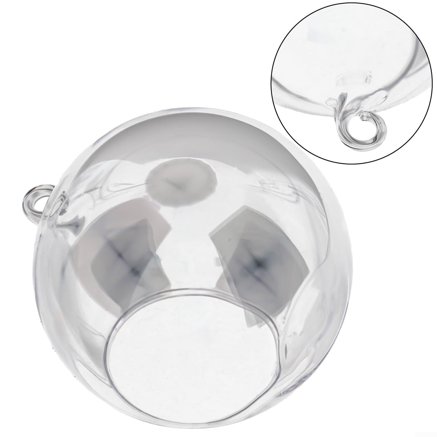 Startbuymore Hanging Glass Ball Vase Clear Borosilicate Terrarium Container with Flat Bottom for Succulent Plants Air Flowers Home Garden(10cm)