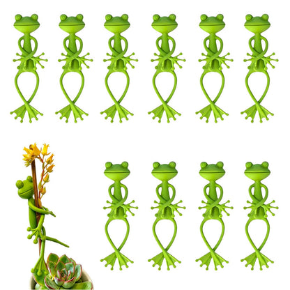 MOCJAEYN 10pcs Frog Plant Stand Holder,Plant Clips for Climbing Plants Vines,Plant Propagation Buddy, orchid clips, Plant Accessories Indoor for Potted Plants