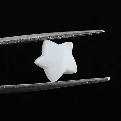 CRYSTALINES 5pcs, Wholesale Natural White Opal Gemstones, Bulk Star Shape Stones, Assorted Loose Supply, DIY Craft-Jewelry Making, Chakra Healing Crystals, Gem Collection, 10-12mm