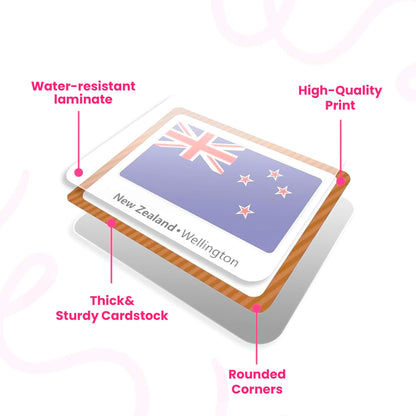 Menique Flags of the World Memory Matching Game – 100 Cards, 50 Countries to Match – Educational & Fun for Kids and Adults – Color-Coded by Continent – Learn Flags, Capitals, and Geography