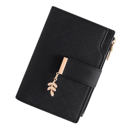 SENDEFN Wallets for Women Leather RFID Blocking Credit Card Case Holder Purse Zipper Pocket with ID Window