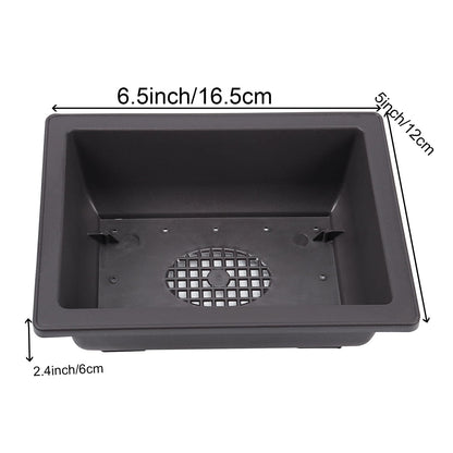 ZEONHEI 15 PCS 6.5 Inch Bonsai Training Pots with Trays, Rectangular Plastic Growing Pots, Flower Succulent Pots Container for Garden, Yard, Office, Porch, Balcony, Home Decoration
