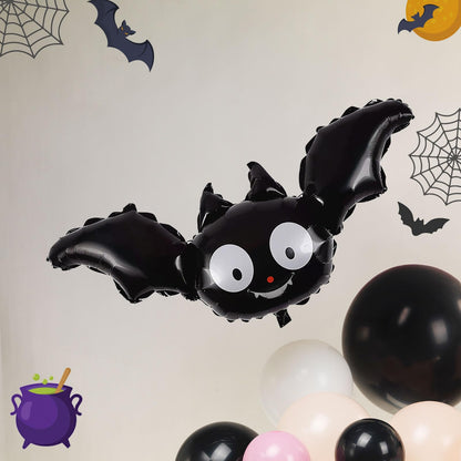 Summerween decorations with Pink black orange balloon garland arch kit bat ghost mylar foil balloons for girl baby shower happy boo day spooky one 1st birthday Halloween Trunk or Treat Car Decorations