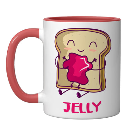 PB&J Peanut Butter Jelly Blueberry Family Matching Halloween Ceramic Mug, Red/White