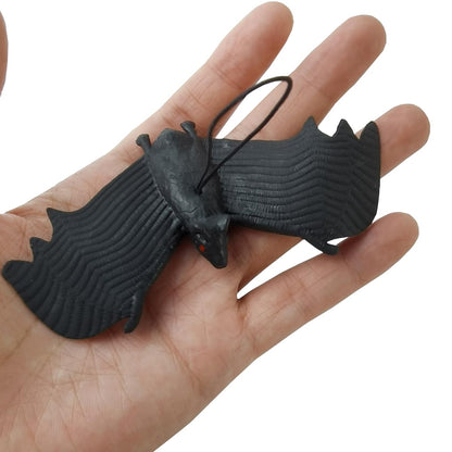 TIHOOD 22PCS Halloween Bats, Rubber Vampire Bats, Hanging Bat for Halloween Party, April Fool's Day, Haunted House