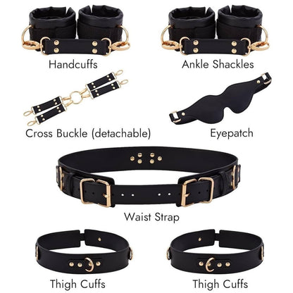 LUXINGLU Punk Leather Thigh Harness,Women Punk Belts PU Leather for Women, Waist Leg Garter for Halloween, Party, Nightclub(Black)