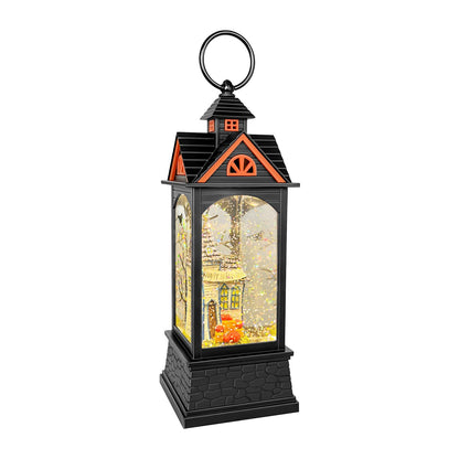 AOMIL Halloween Snow Globe Lantern, Spooky Ghost Halloween Decor, Plug-in & Battery Operated Snow Globes for Halloween Decorations Indoor