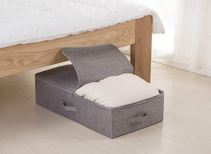 iwill CREATE PRO Under Bed Storage Container, Underbed Shoe Storage Organizer Box with Lid,Dark Gray