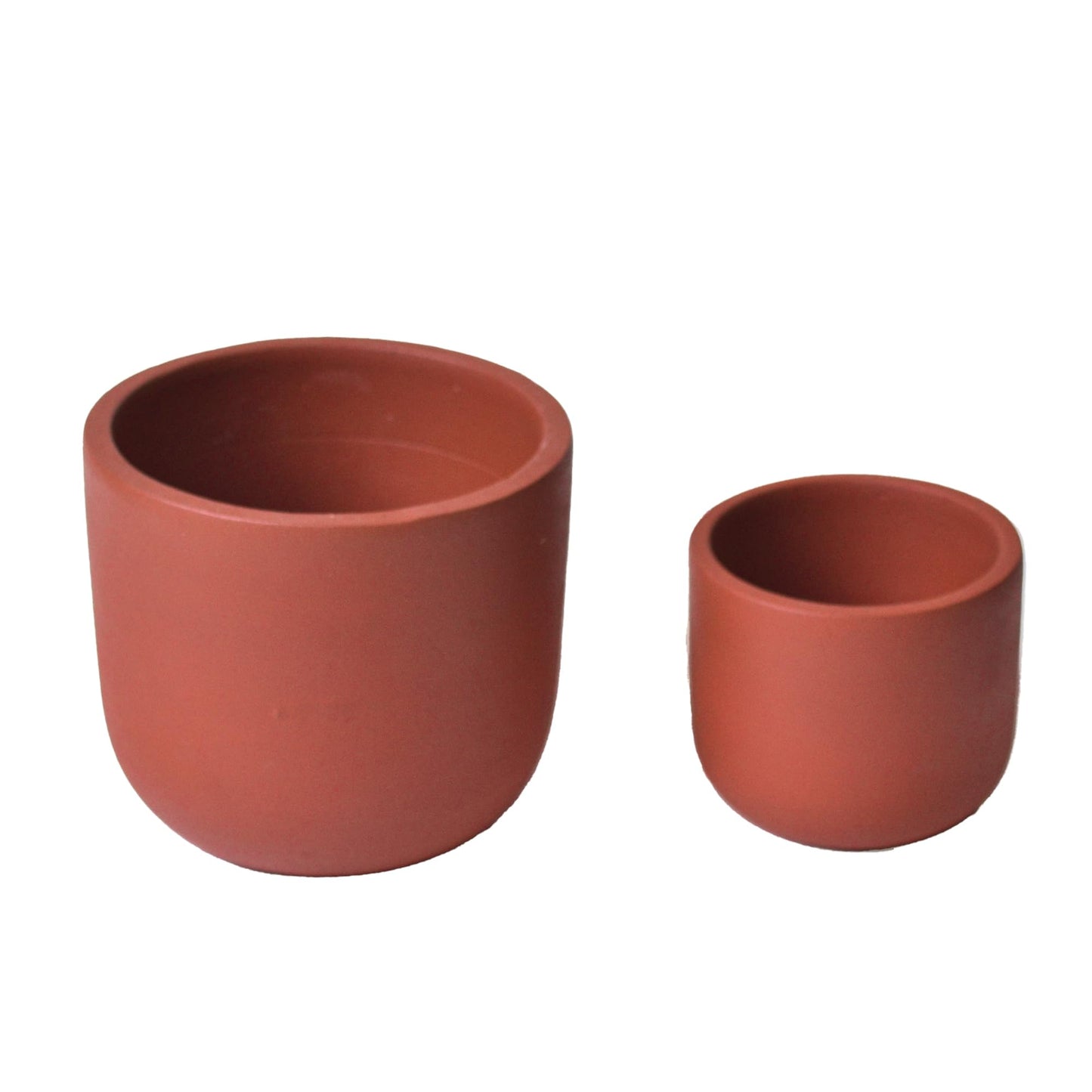 FINE Living 4 & 6 Inch Terracotta Pots for Plants, Set of 2, Ceramic Planter Clay Pots, Succulent Planter Pots with Drainage Hole and Mesh Net for Gifts, DIY Craft, Garden & Home Decor