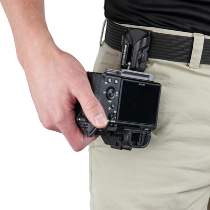 Spider Holster – Spider X Camera Holster Set for Carrying a Professional Mirrorless Camera with Included Clip-On Self-Locking Camera Holster – Compatible with Any Belt