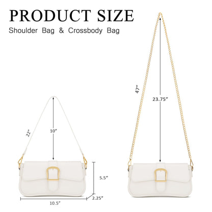 KKXIU Small Shoulder Bag for Women - Cute Handbags Purses for Women, Trendy Leather Clutch with Removable Strap