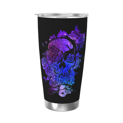BCQJNB Skull Candy Purple Sugar Gifts For Women Tumbler, 20 Oz Stainless Steel Travel Coffee Mug
