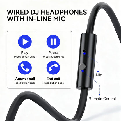 OneOdio Hi-Res Over Ear Headphones for Studio Monitoring and Mixing, Sound Isolation, Protein Leather Earcups, 50mm Driver Unit, Wired Headphones for AMP Guitar Keyboard (Pro-50 Black)
