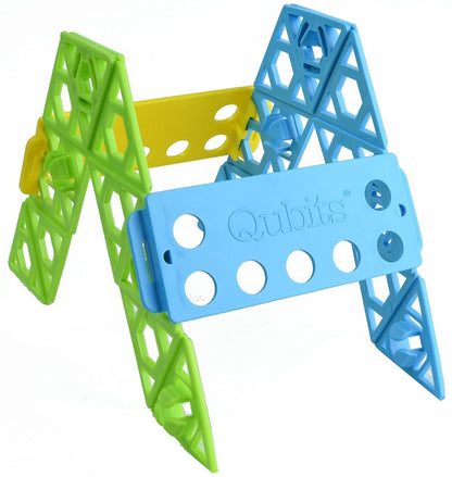 Qubits STEM Construction Set - 50 Pieces: an Open Play Engineering and Building Toy