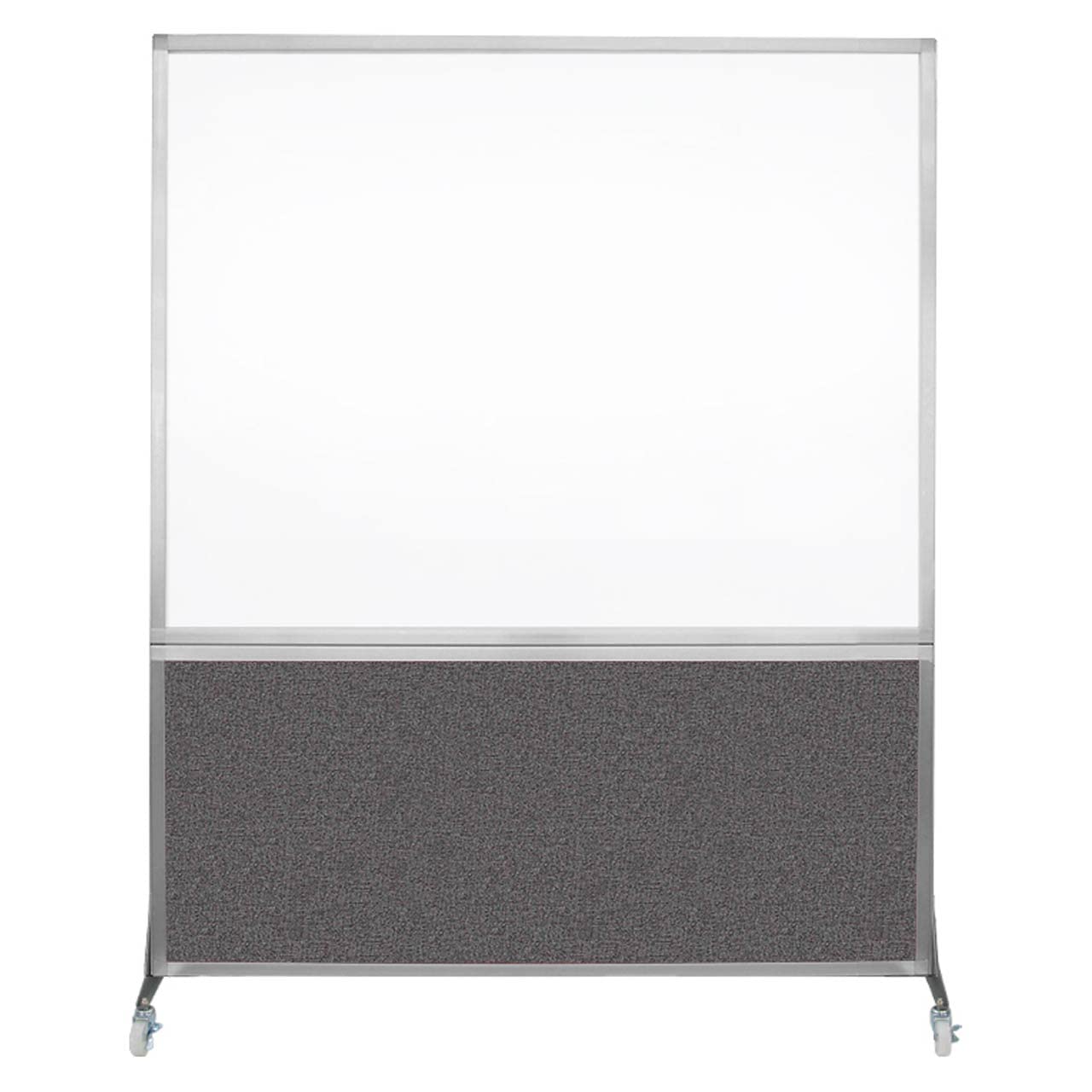 DivideWrite Mobile Whiteboard | Double Sided Dry Erase Board | Portable Office Cubicle Partition | Display for Classrooms, Conference Rooms, Meeting Areas and More | Charcoal Gray 5' Wide X 6' Tall