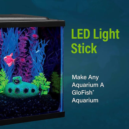 GloFish 10-Inch LED Light Sticks for Fish Aquariums Up to 20 Gallons, 2 Count, with White and Blue LED Lights
