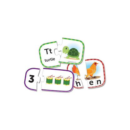 Learning Resources Preschool Puzzle Cards, ABCs, Counting & 3-Letter Words, Ages 3+