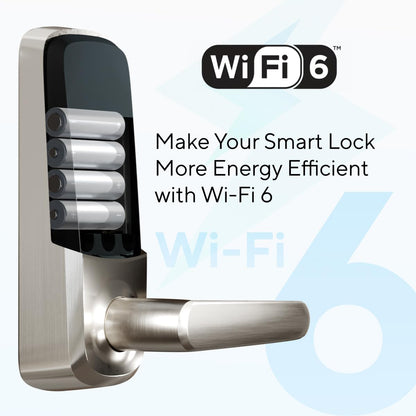 ULTRALOQ Latch 5 World's First Built-in WiFi Smart Lock with Fingerprint, 5-in-1 Keyless Entry Door Lock with Touch Digital Keypad, App Control, Black