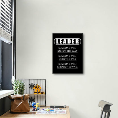Motivational Canvas Wall Art Leader Entrepreneur Quotes Poster Print Inspirational Pictures Painting for Office Class Room School Wall Decoration Stretched and Framed [18''Wx24''H]