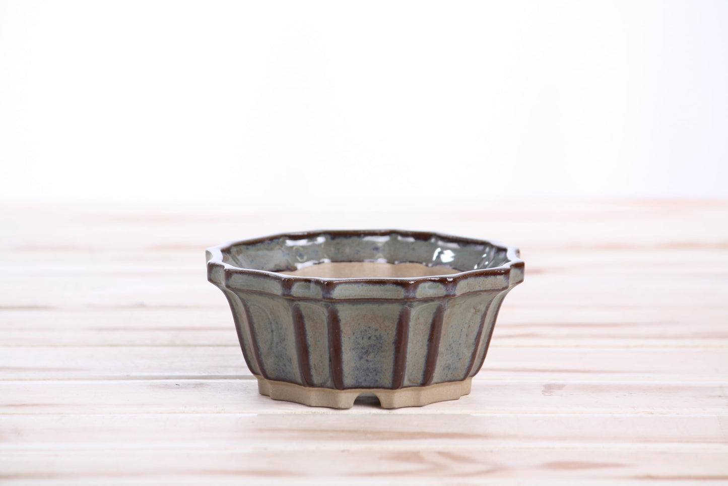Willow Bonsai Ceramics Flower Design Bonsai Pot 4.5 Inch – Elegant Ceramic Bonsai & Succulent Planter, High‑Fired Frost‑Proof Stoneware with Drainage & Wiring Holes, Handmade in USA (Starry Night)
