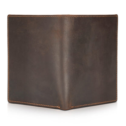Polare Luxury RFID Blocking Leather Passport Holder Travel Wallet For Men and Women (Dark Brown)