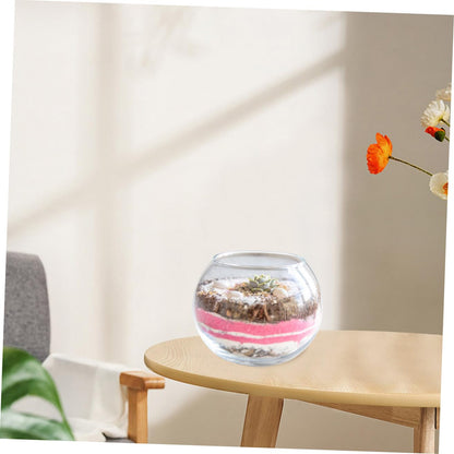 Yardwe 15cm Glass Bubble Bowl Vase Hydroponic Planter for Air Plants and Moss, Round Glass Terrarium Container for Home Décor and Wedding Centerpiece