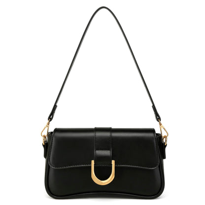 KKXIU Shoulder Bag for Women, Small Handbag Cute Purse Retro Clutch Underarm Hobo Bag, Black