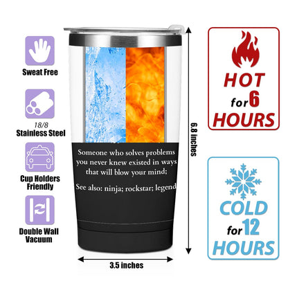 Chaos Coordinator Tumbler Thank You Gifts Water Bottle Boss Gifts Double Wall Travel Coffee Mug Stainless Steel Vacuum Insulated Thermal Cup for Men Secretary Supervisor Leader Mentor Boss Day