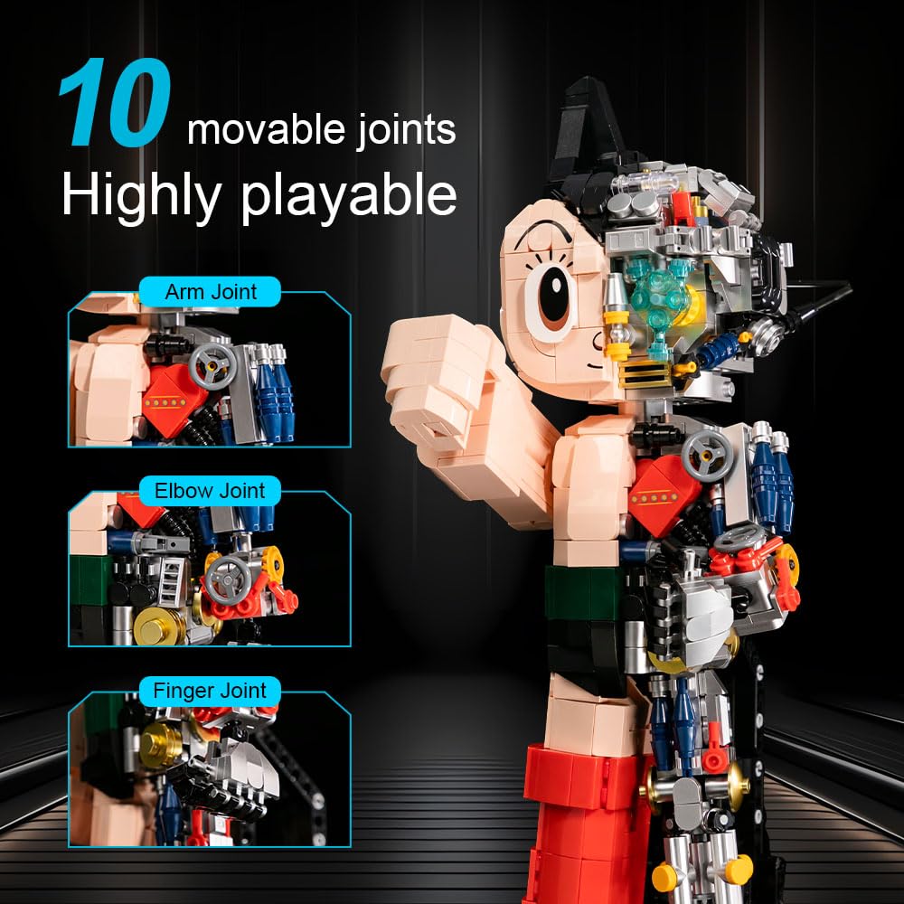 PANTASY Astro Boy Building Set Mechanical Clear Ver – Official Licensed Classic Anime Figure Brick Model, Collectible Robot Display Toy for Adults and Fans, Creative Construction Kit
