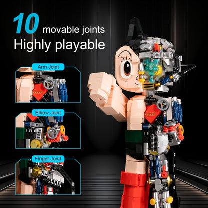 PANTASY Astro Boy Building Set Mechanical Clear Ver – Official Licensed Classic Anime Figure Brick Model, Collectible Robot Display Toy for Adults and Fans, Creative Construction Kit
