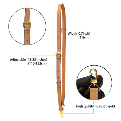 RYYXZXL Vachetta Leather Replacement Adjustable Shoulder Strap for L V Handbag Replacement Bag Strap