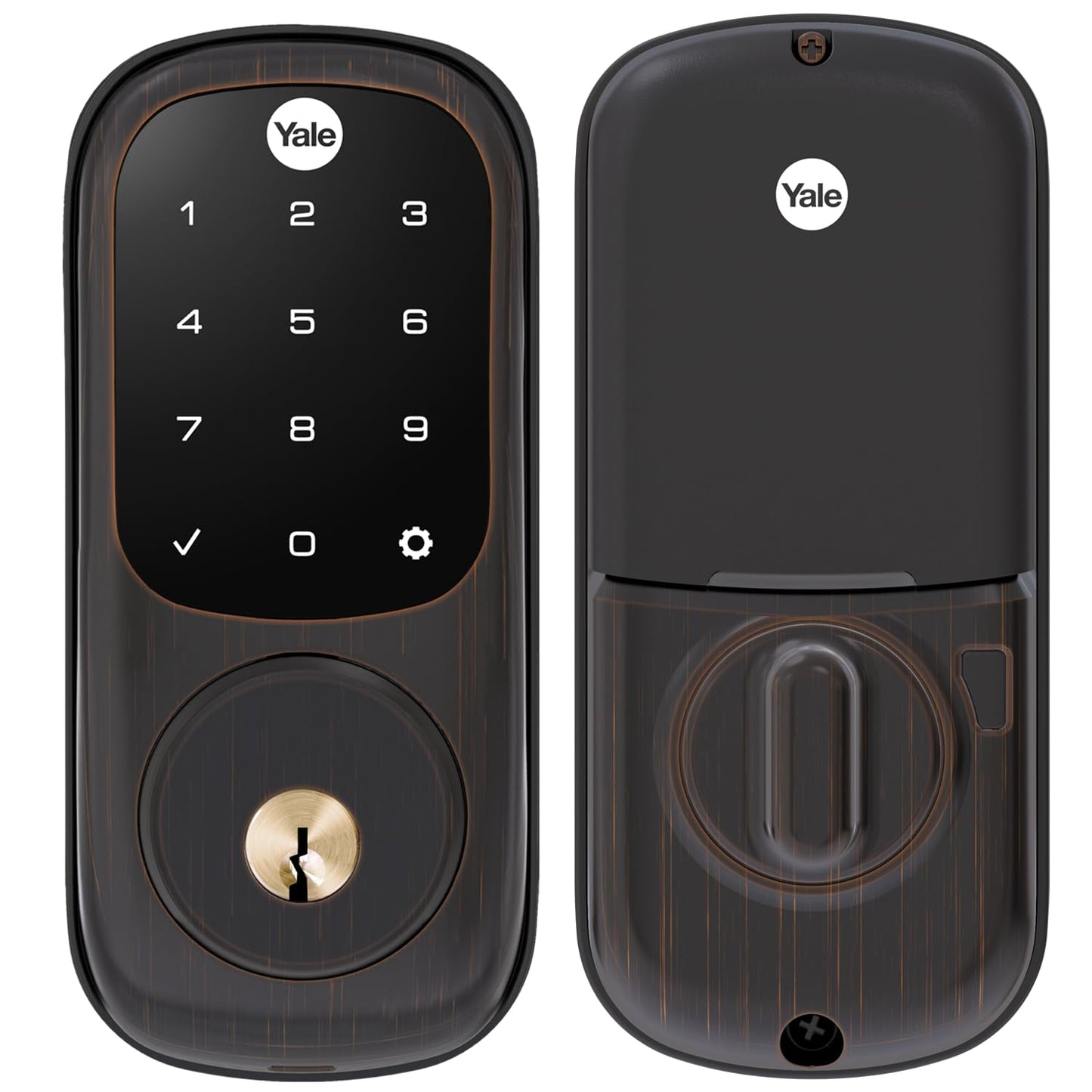 Yale Assure Lock Deadbolt, Satin Nickel Digital Touchscreen Keypad with Z-Wave and Backup Key for Front or Back Entry Door, YRD226-ZW2-619
