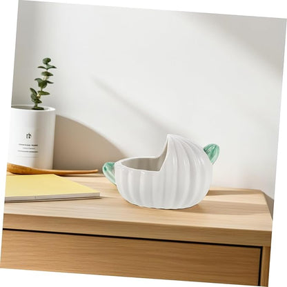 Toddmomy Pet Ceramic Bathtub Portable Sand Bath Ceramic Hamster Tub Hamster Sand Bath Small Animal Toilet Small Pet Supplies Chinchilla Dust Bath Bowl Hamster Bath Tub Ceramics White