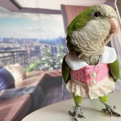 Bird Costume Bird Diaper Flight Suit Bird Pink Top Bird Clothes Cosplay Photo Prop for Parrots Lovebird Parakeet Cockatiel Small Animals Apparel (Cockatiel)