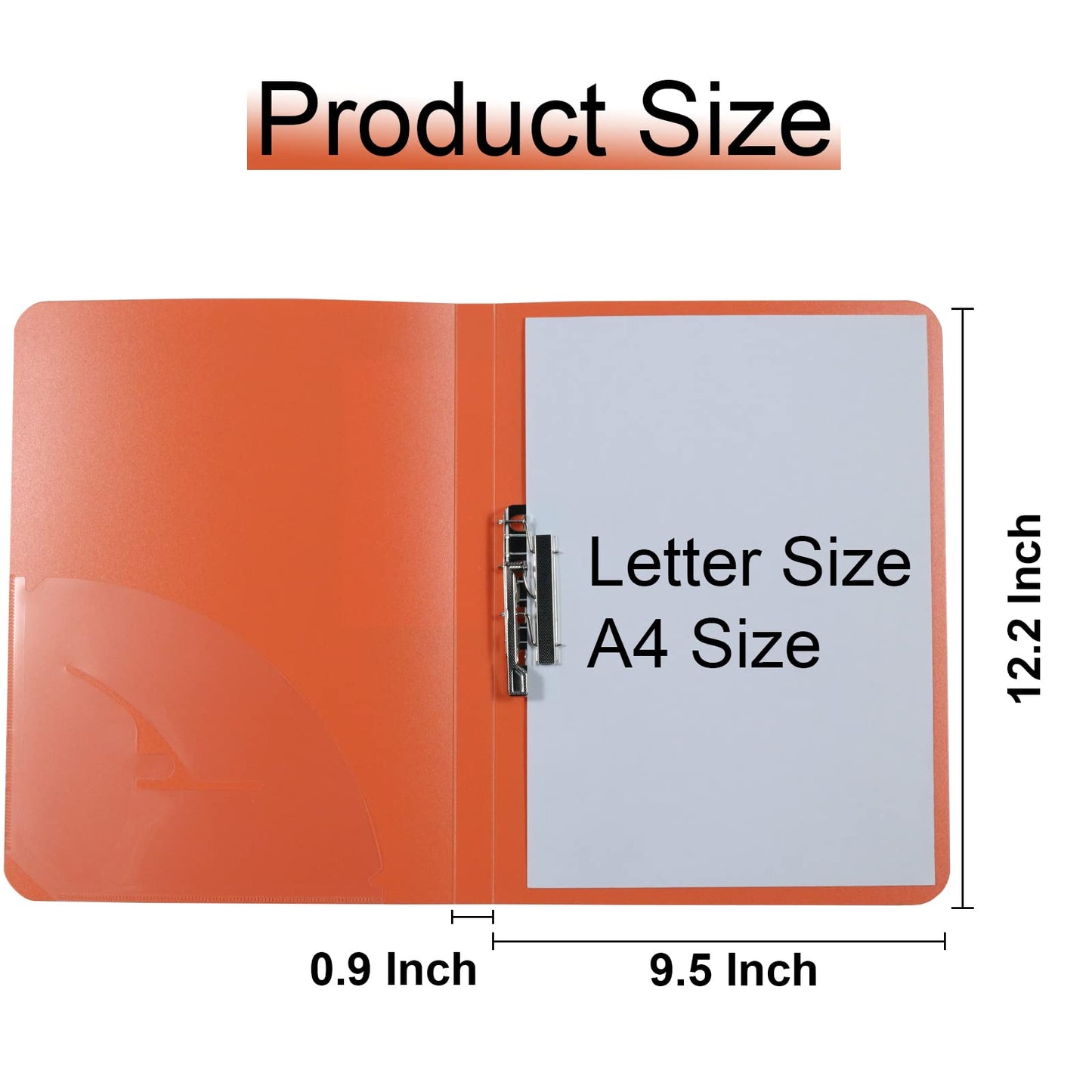 Acocony Punchless Binder with Clamp Letter Size Punchless Clamp Binder 8.5 x 11 Report Covers Plastic Vivid Multicolor Pack of 5