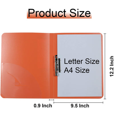 Acocony Punchless Binder with Clamp Letter Size Punchless Clamp Binder 8.5 x 11 Report Covers Plastic Vivid Multicolor Pack of 5