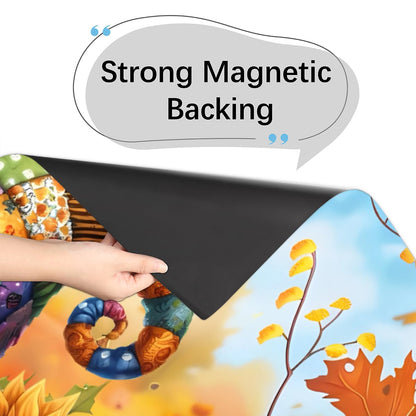 Pumpkin Gnome Cute Sunflower Fall Dishwasher Magnet Cover Pumpkin Flower Magnetic Dishwasher Decorative Cover Front Dishwasher Door Cover for Kitchen Refrigerator Home Appliances 23" X 26"