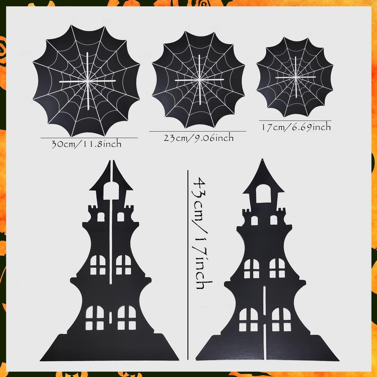 3-Tier Spider Web Cupcake Cardstock Stand - Haunted House & Ghost Theme Halloween Cool Hero skyscraper Party Serving Tray birthday party supplies