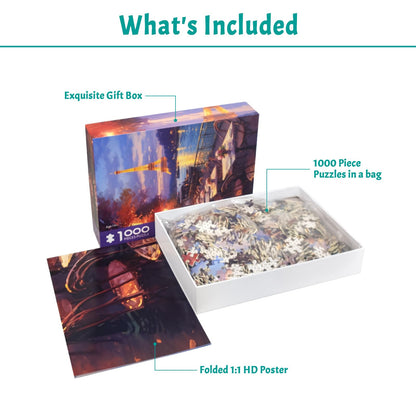 MBOQIU 1000 Piece Puzzle for Adults - Paris Riverside Puzzles for Adults 1000 Pieces, Letters on Back, Paris Night View Jigsaw Puzzle, Challenging Puzzles for Teens Seniors - 27.6 x 19.7 inches