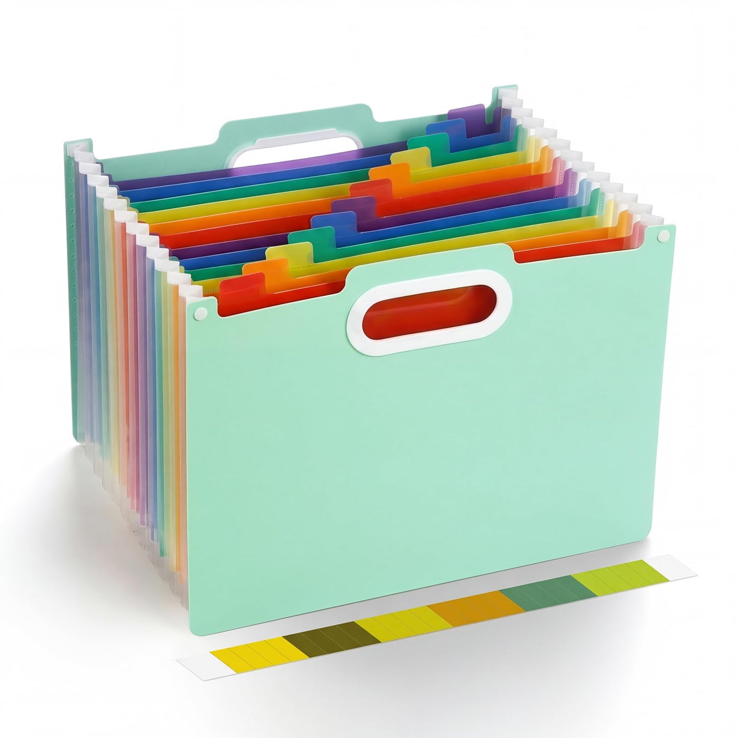 Comix Expanding File Folder, 13 Pockets Accordion File Organizer, Letter/A4 Size Document Organizer for Home Office School, Green