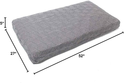 Molly Mutt Large Crib Mattress Cover - Rough Gem Print - Measures 27”x52”x5”- 100% Cotton - Durable - Breathable - Sustainable - Machine Washable Dog Bed Cover
