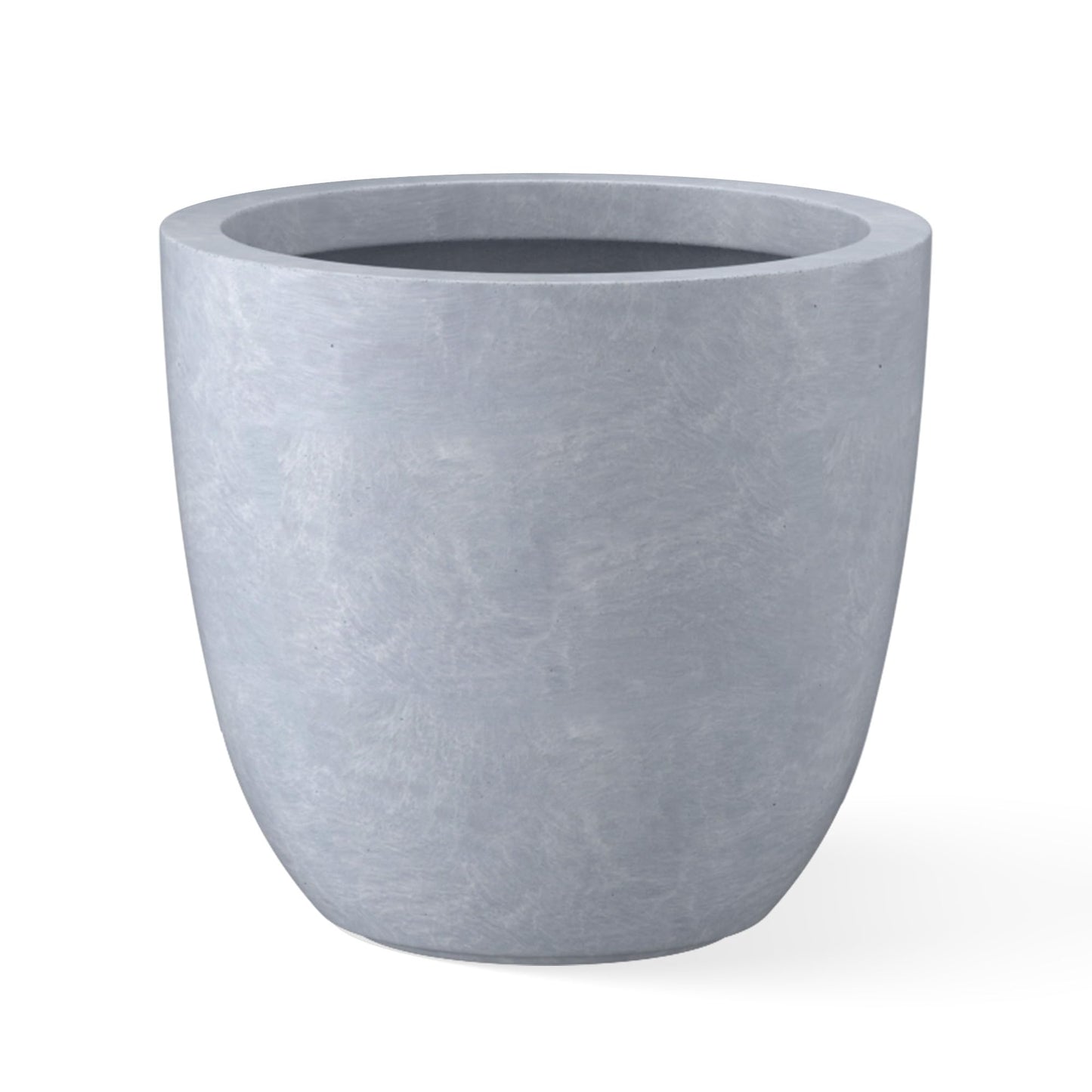 Kante 14 Inch Dia Round Concrete Planter, Indoor Outdoor Large Plant Pot with Drainage Hole and Rubber Plug for Home Patio Garden, Slate Gray