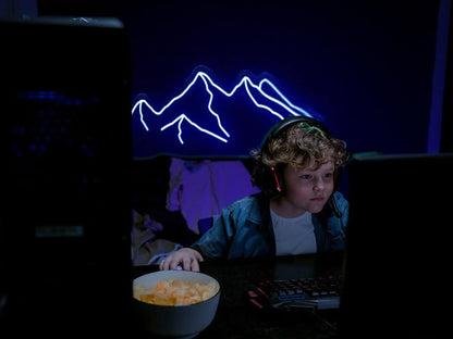 LED Decorative Lights USB Mountains Sunrise Sunset Led Neon Signs Home Decoration Wall Art Holiday Gift Brightness Adjustable 16.5''x11.8''