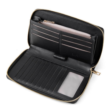 CLUCI Women's Large PU Leather Wristlet Wallet Purse with RFID Blocking Zip Around Card Holder Ladies Travel Clutch