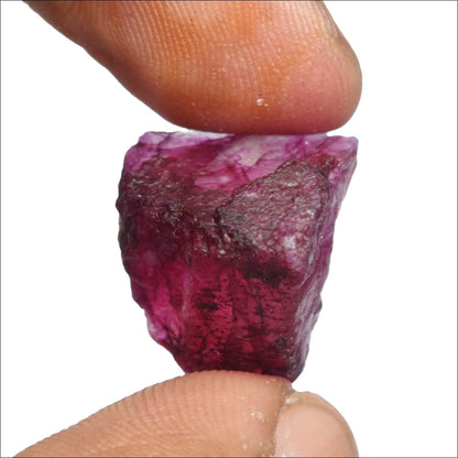 GEMHUB Loose Gemstones Beads Natural Crystals And Healing Stones 22 Carats Raw Rough Ruby Healing Crystals For Jewelry Making