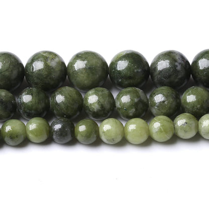 36PCS 10MM Natural Southern Jade Beads Round Loose Stone Beads for Jewelry Making DIY Energy Stone Healing Power Bracelet 15"