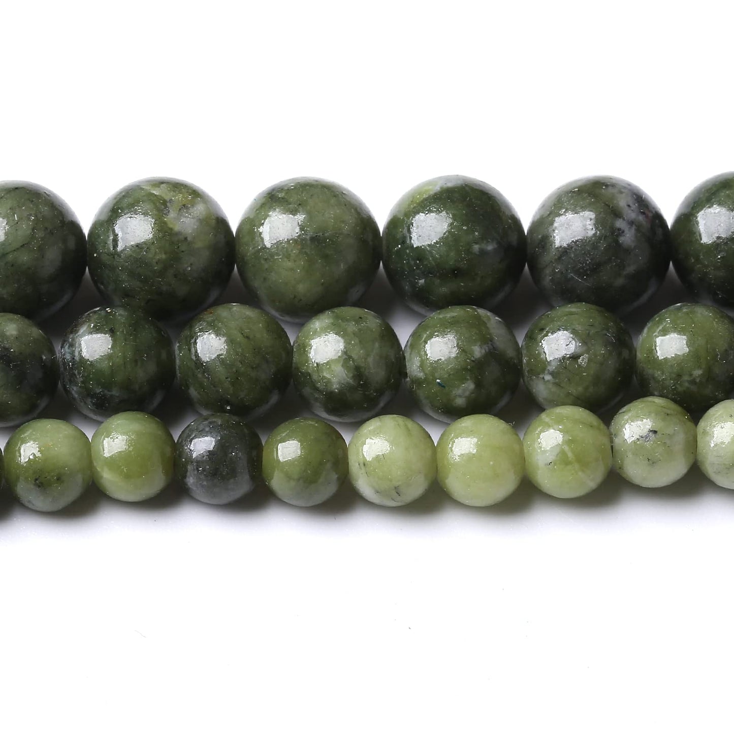 32PCS 12MM Natural Southern Jade Beads Round Loose Stone Beads for Jewelry Making DIY Energy Stone Healing Power Bracelet 15"